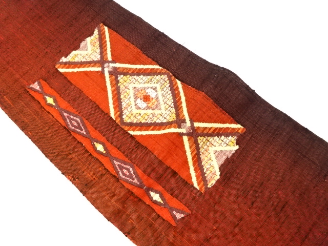 JAPANESE KIMONO / VINTAGE NAGOYA OBI / MAWATA TSUMUGI / WOVEN RHOMBUS